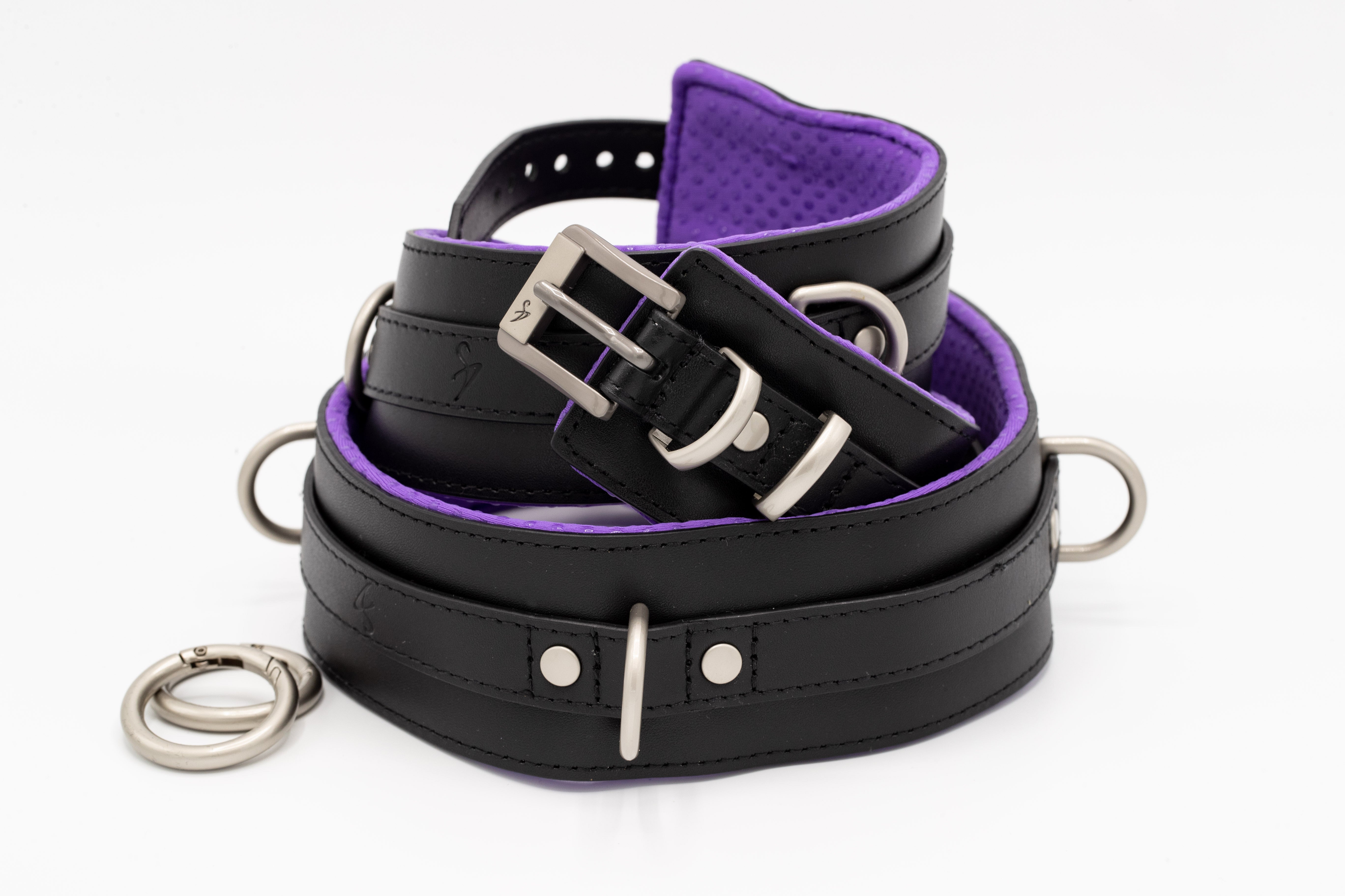 Black Swan Oberschenkelfessel Black Purple
